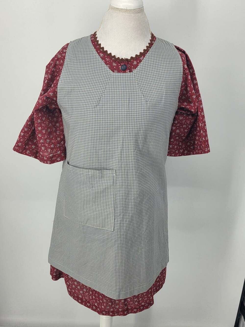 Vintage Cape dress Apron set size S